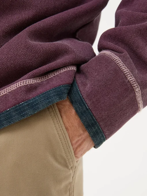 Airlie Dark Red Panel Sweatshirt