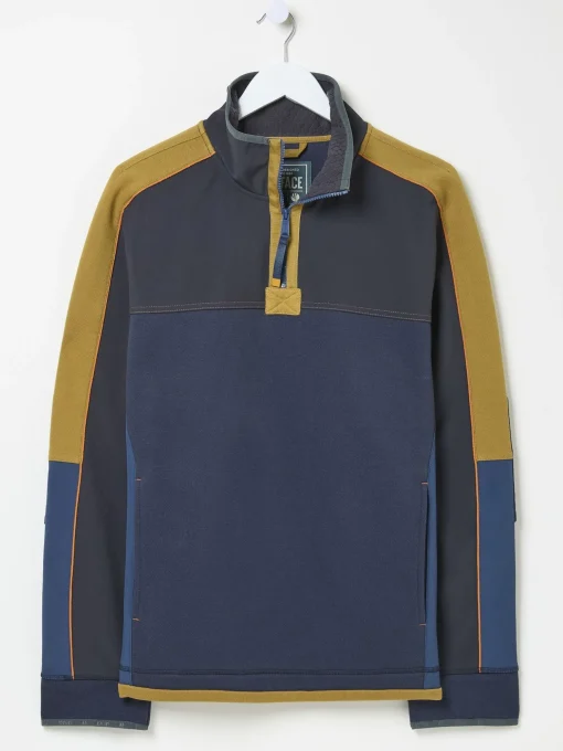 Airlie Navy Blue Panel Sweatshirt