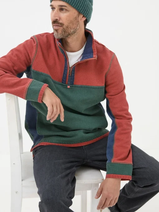 Airlie Orange Panel Sweatshirt