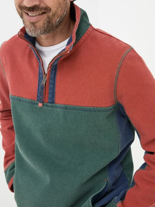 Airlie Orange Panel Sweatshirt