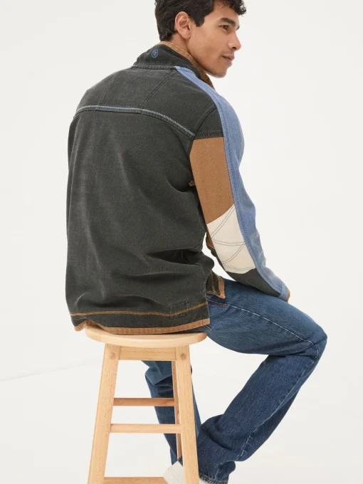 Airlie Washed Black Panel Sweatshirt