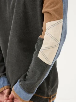 Airlie Washed Black Panel Sweatshirt