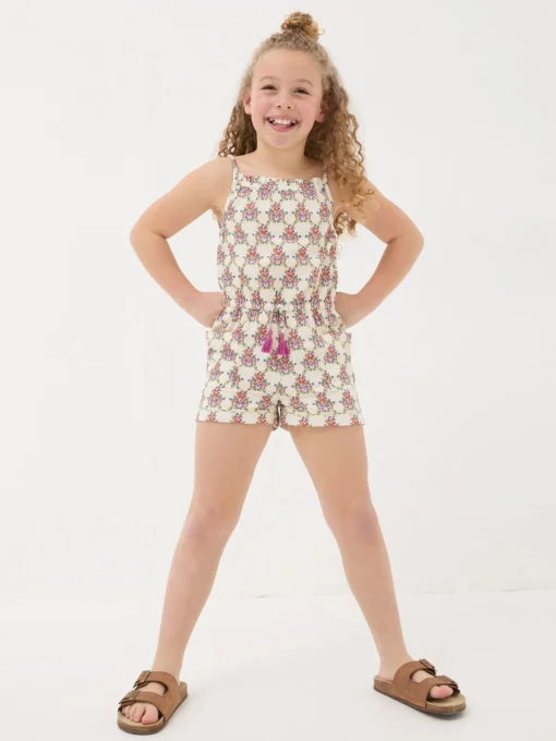 Amelia Geo Print Natural Print Playsuit