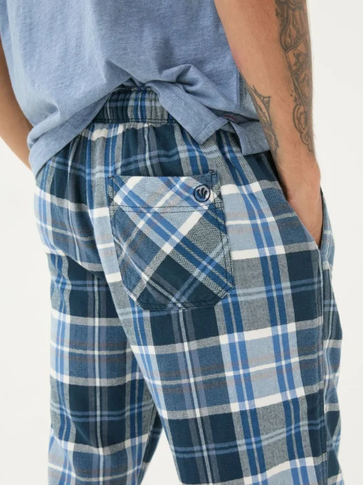 Anglesey Light Blue Check Pyjama Bottoms