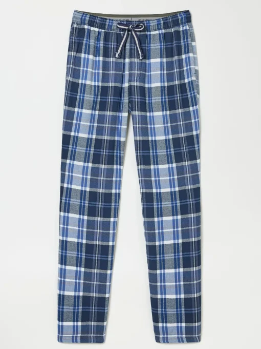 Anglesey Light Blue Check Pyjama Bottoms