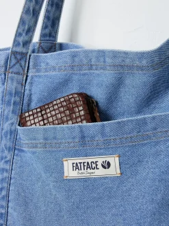 Astrid Blue Pocket Tote Bag