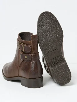 Avery Brown Buckle Boots