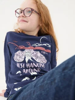 Bat Blue Graphic T-Shirt