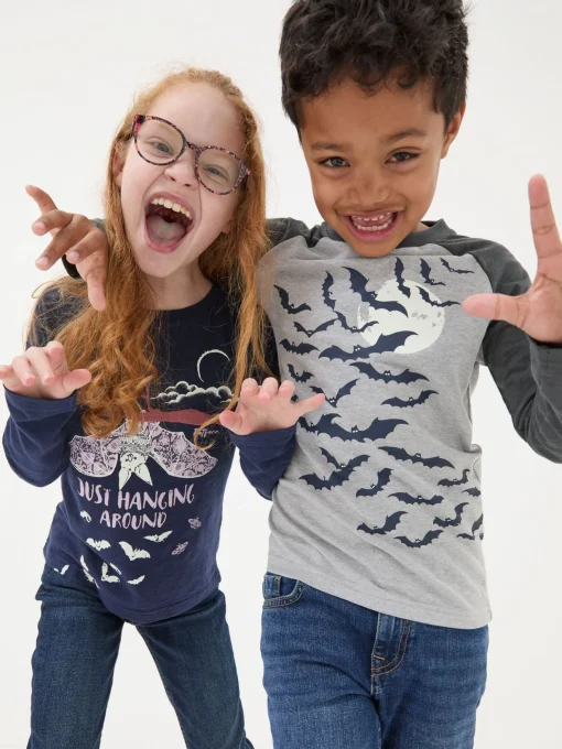 Bat Blue Graphic T-Shirt