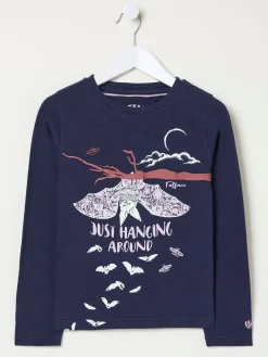 Bat Blue Graphic T-Shirt