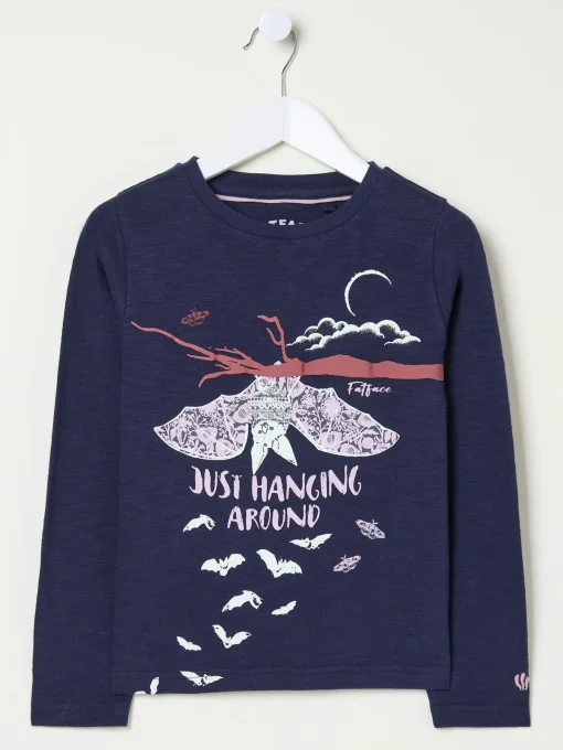 Bat Blue Graphic T-Shirt