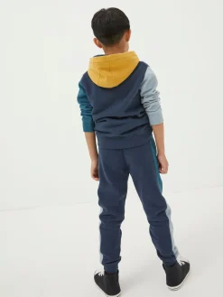 Blue Colourblock Joggers