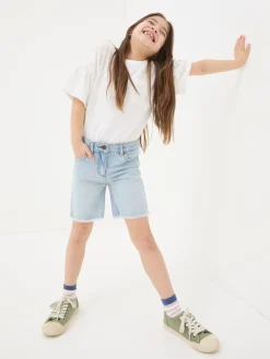 Blue Denim Bermuda Shorts