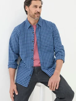 Blue Everly Gingham Shirt