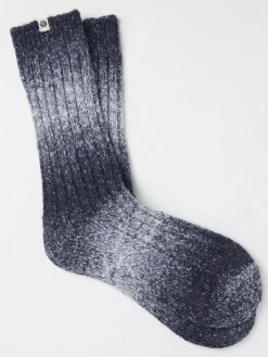 Blue Navy Space Dye Boot Socks