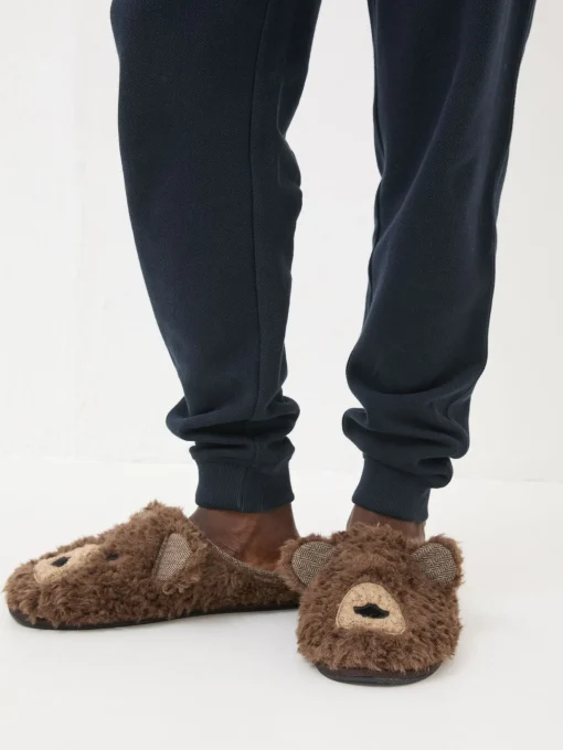 Brown Grizzly Bear Slippers