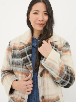 Brown Marin Wool Blend Coat