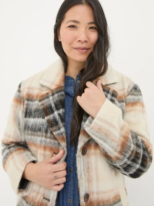 Brown Marin Wool Blend Coat