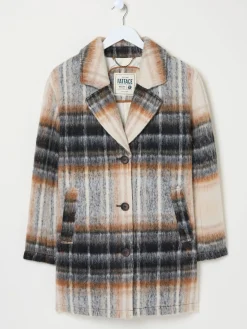 Brown Marin Wool Blend Coat