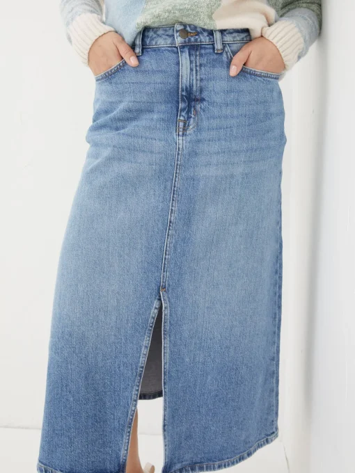 Carla Blue Denim Midi Skirt