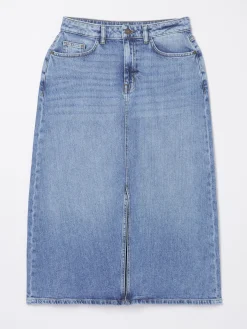 Carla Blue Denim Midi Skirt