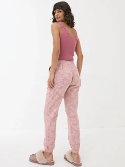 Cora Pink Floral 100% Cotton Pyjama Bottoms