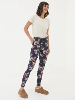 Ellie Navy Patchwork Pyjama Bottoms
