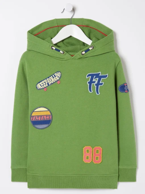 Green Badge Sweat Popover Hoodie