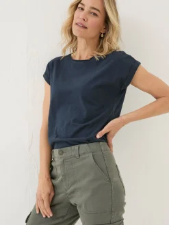 Ivy Organic Cotton Navy T-Shirt