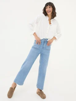 Keswick Light Vintage Blue Wide Leg Crop Jeans