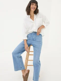 Keswick Light Vintage Blue Wide Leg Crop Jeans