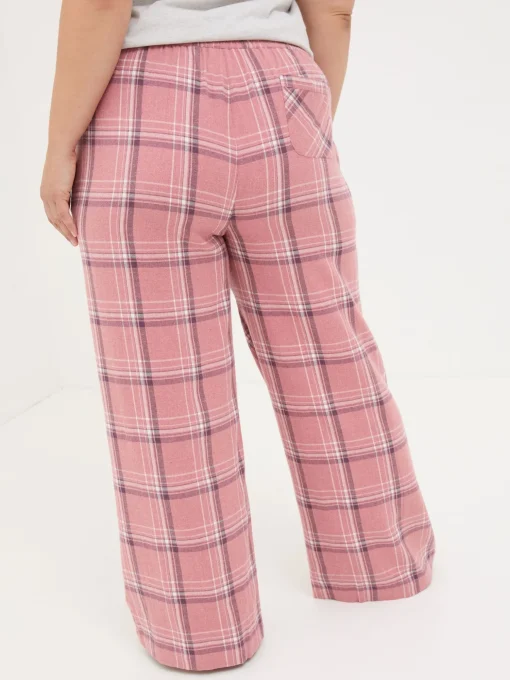 Lola Pink Check 100% Cotton Pyjama Bottoms