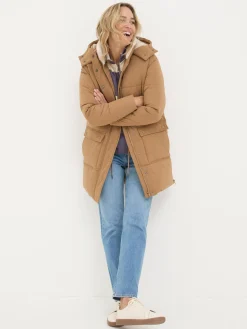 Maddie Tan Brown Puffer Coat
