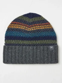 Multi Multi Stripe Bobble Hat