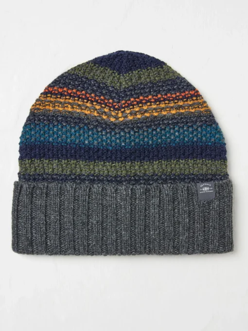 Multi Multi Stripe Bobble Hat