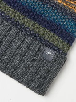 Multi Multi Stripe Bobble Hat