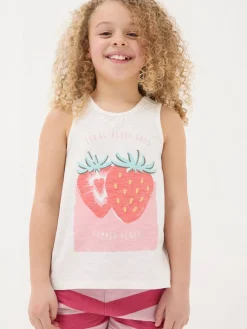 Natural Strawberry Jersey Vest Top