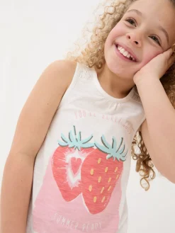 Natural Strawberry Jersey Vest Top