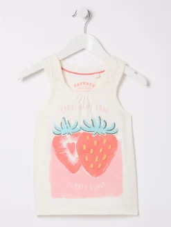 Natural Strawberry Jersey Vest Top