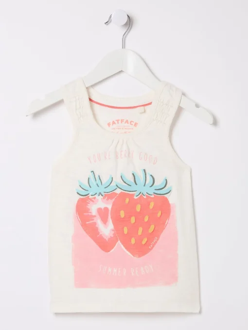 Natural Strawberry Jersey Vest Top