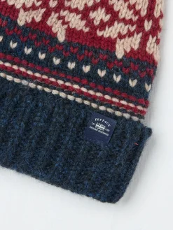 Navy Fairisle Pattern Beanie