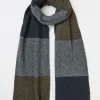 Navy Leo Colourblock Scarf