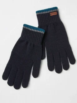 Navy Lewis Touchscreen Gloves