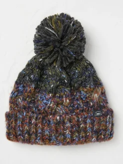 Navy Twist Colourblock Beanie