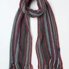 Navy Vertical Stripe Scarf