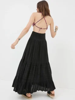 Rhea Black Beach Maxi Skirt