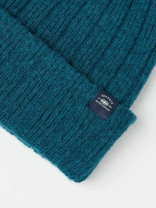 Sebastian Teal Blue Rib Beanie