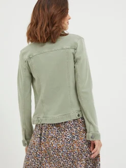 Tasha Light Green Denim Jacket
