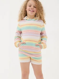 Textured Stripe Multi Popover Hoodie