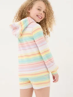 Textured Stripe Multi Popover Hoodie